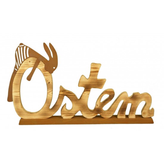 Holzschild Schriftzug "Ostern" - Höhe 32 cm - Breite 60 cm angeflammt Osterdeko und Frühjahrsdeko