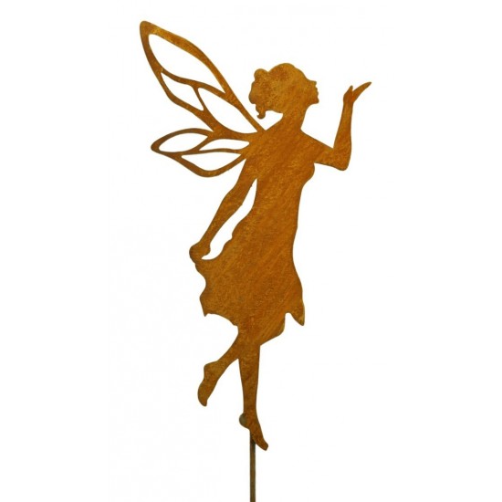 Rostfigur für den Garten, 110 cm H Dekofigur im Rost Design Engel Anna Lisa