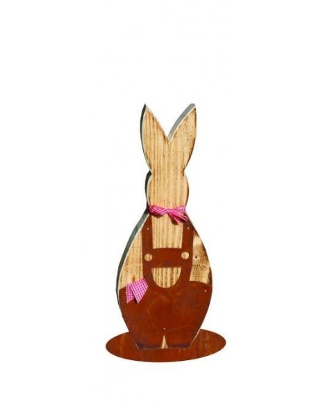 Hase 'Hansi' klein, Höhe 38 cm, aus Fichtenholz, angeflammt Deko für Ostern und Frühjahr