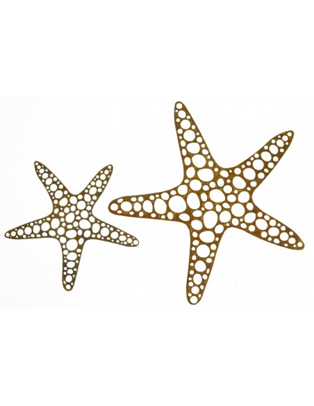 Edelrost Seestern mit Ausschnitten zum Hängen und Legen Ø 20 cm Maritime Tischdeko aus rostigem Metall