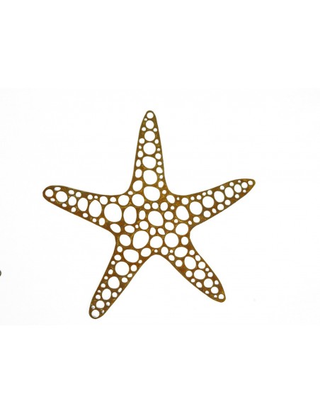 Edelrost Seestern mit Ausschnitten zum Hängen und Legen Ø 20 cm Maritime Tischdeko aus rostigem Metall
