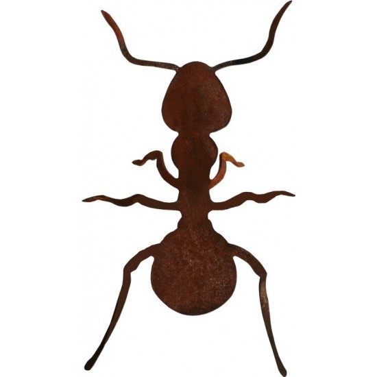 Rost Ameise groß, biegsame Beine, Länge 12 cm Breite 7 cm aus rostigem Metall