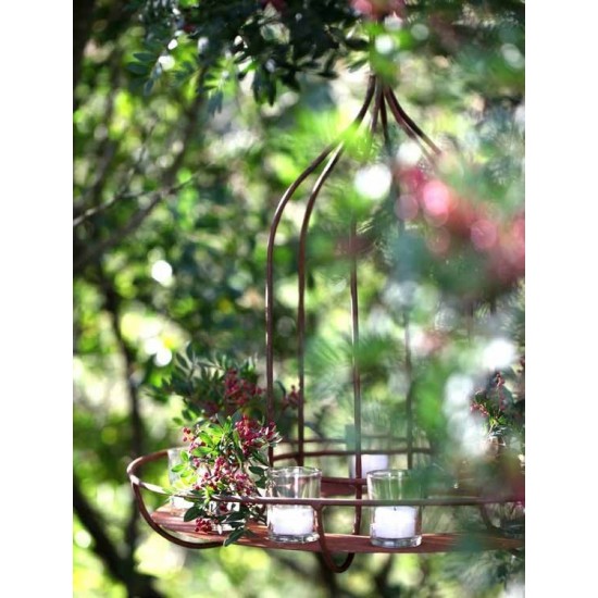 Metalldeko Garten Kranzhänger für Blumen und Teelichter