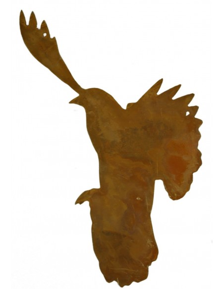 fliegende Tauben aus Edelrost, 4 er SET,  aus rostigem Metall, Gartendeko ganzjährig