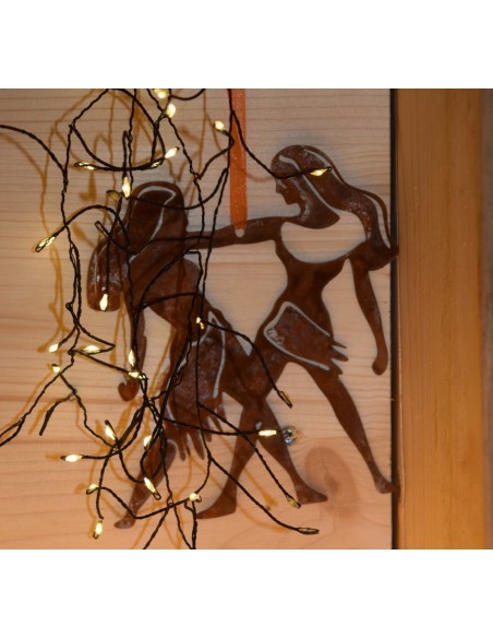 Rost Sternzeichen Zwilling zum Hängen  als Gartendeko und Wohnraumdeko Tierkeiszeichen Rostschild 