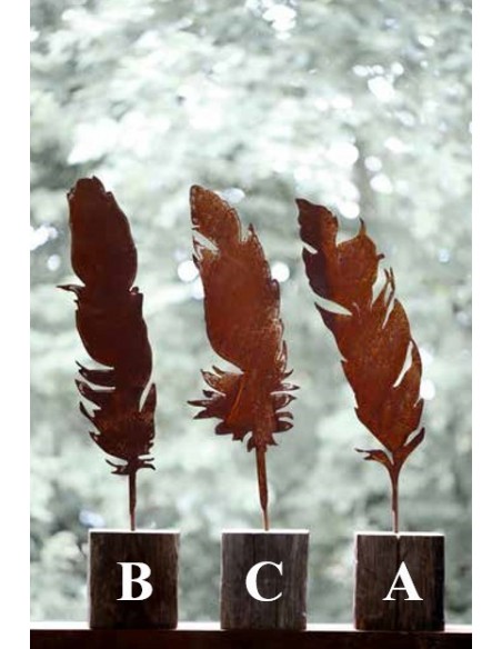 Feder auf kurzem Stab C , 54 cm hoch