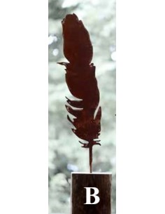 Feder auf kurzem Stab B, 54 cm hoch