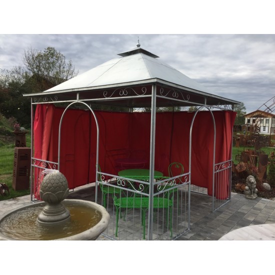 Pavillon Kiosk 3 x 3 m mit Blechdach verzinkt