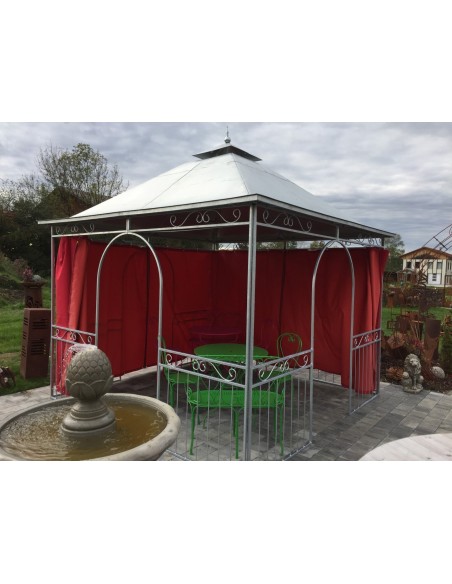 Pavillon Kiosk 3 x 3 m mit Blechdach verzinkt