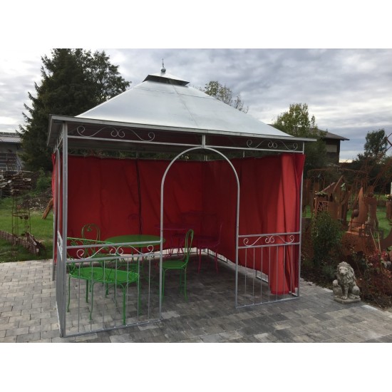 Pavillon Kiosk 3 x 3 m mit Blechdach verzinkt