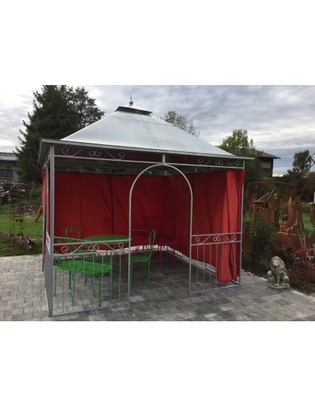 Pavillon Kiosk 3 x 3 m mit Blechdach verzinkt