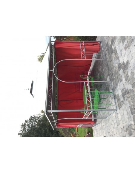 Pavillon Kiosk 3 x 3 m mit Blechdach verzinkt