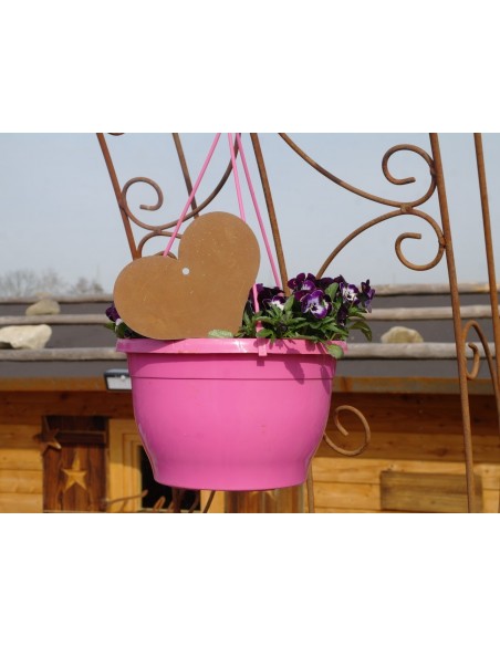 Rost Herz z. Aufhängen Gr. M, aus Metall zur Deko in Wohnraum, Balkon, Terrasse, Garten und zum Verschenken