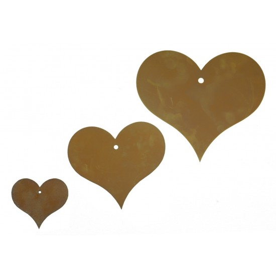 Rost Herz z. Aufhängen Gr. L, aus Metall zur Deko in Wohnraum, Balkon, Terrasse, Garten und zum Verschenken