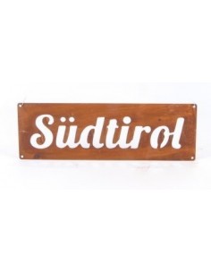 Rost Tafel Südtirol zum Hängen 10 x 30 cm