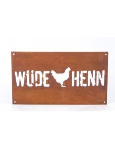 Rost Tafel Wüde Henn zum Hängen Höhe 17 x Breite 30 cm