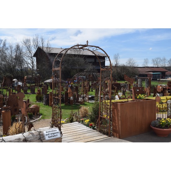 Rost Rosenbogen Pur mit Lilienspitze Höhe 215 x 100 cm