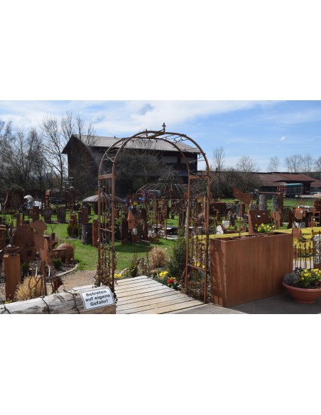 Rost Rosenbogen Pur mit Lilienspitze Höhe 215 x 100 cm