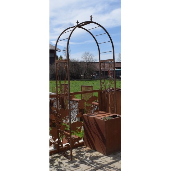 Rost Rosenbogen Classic mit Lilienspitze Höhe 210 x 125 cm