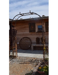 Rost Rosenbogen Classic mit 2 Lilienspitzen Höhe 225 x 150 cm