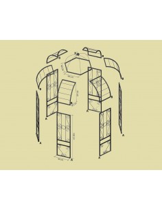 Rost Rosenbogen Art Nouveau rund mit Kuppel Höhe 220 cm Ø 180 cm 2