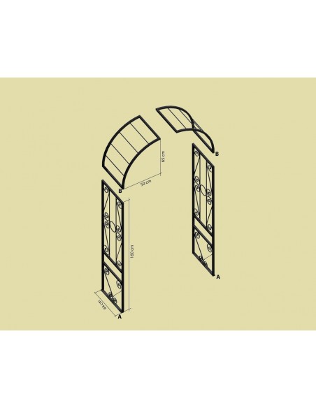 Rost Rosenbogen Classic Höhe 225 x 100 cm