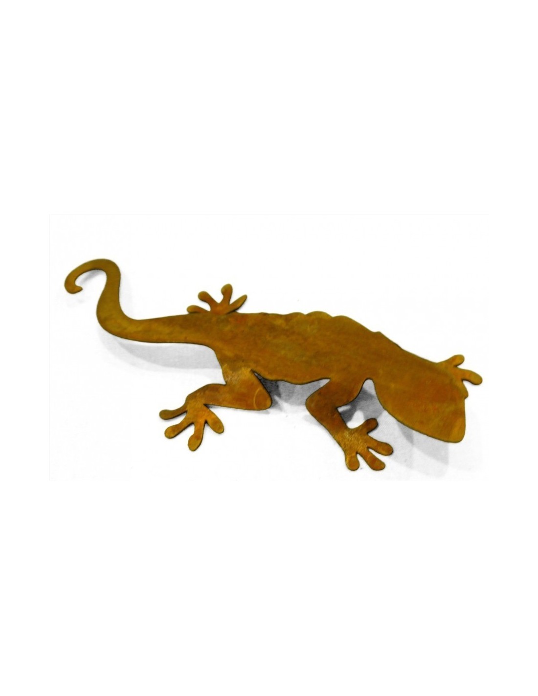 Salamander Gecko 12,5 cm Echse Gusseisen  2 er SET Garten Gußeisen Figur Deko 