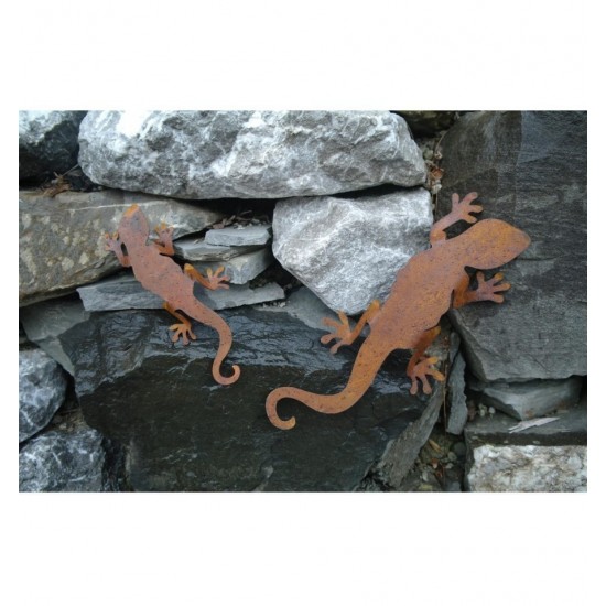 Rost Salamander - Edelrost Eidechse, Länge 39 cm als Garten und Teichdeko