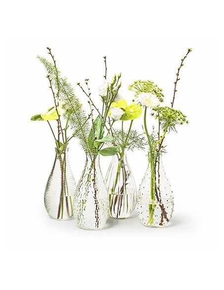 Glas Deko Vase Decor 4-fach sortiert, Blumendeko von Metallmichl Edelrost