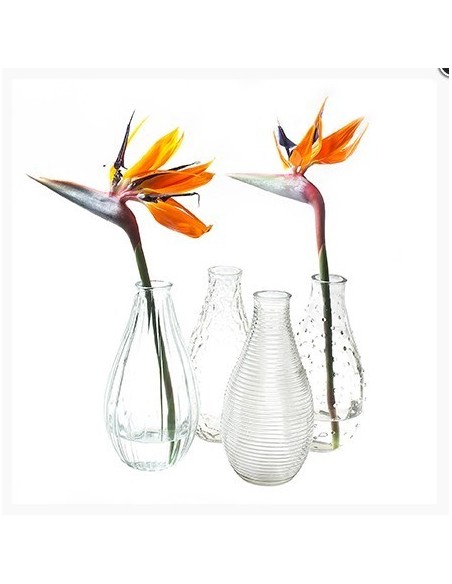 Glas Deko Vase Decor 4-fach sortiert, Blumendeko von Metallmichl Edelrost