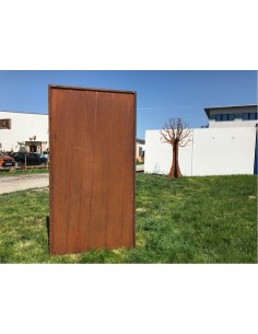 Sichtschutz 2m hoch - 200 cm Sichtschutzzaun Elemente Metall Sichtschutzwand geschlossen - Höhe 200 cm - Breite 100 cm Modern un 2