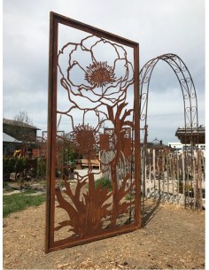 Paravent Anemonenmotiv sehr dekorativ im Bauerngarten 2