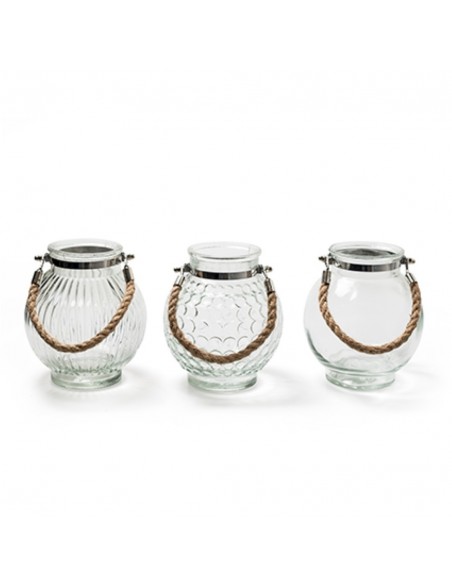 Laterne 1 aus "Trio" Hängelaterne Glasvase Höhe 17 cm Ø 15 cm