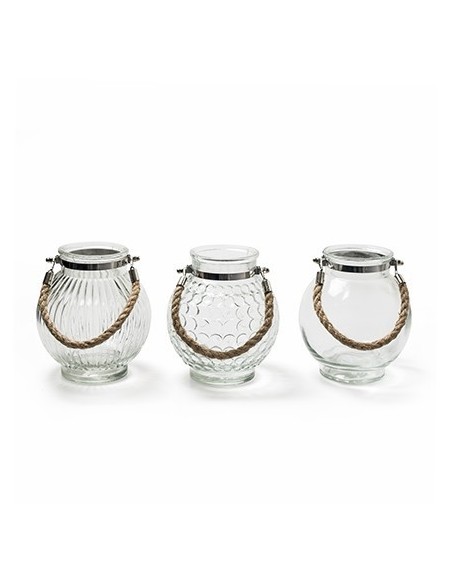 Laterne 2 aus "Trio" Hängelaterne Glasvase Höhe 17 cm Ø 15 cm