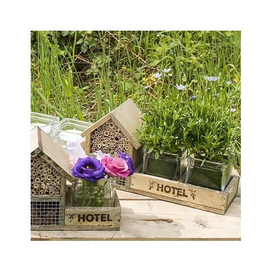 Glas Windlicht Cubus L 7 x B 7 x Höhe 8 cm