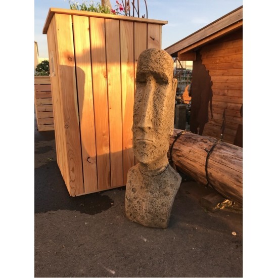 Steinguss Kopf Moai Höhe 80 cm