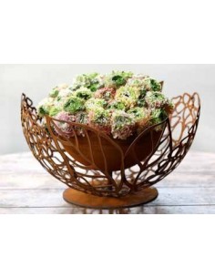 Hortensien-Halbkugel 50 cm Ø - mit dichter Innenschale Ø  30 cm Rostdeko rostig Rostschale Pflanzschale Dekoschale 2