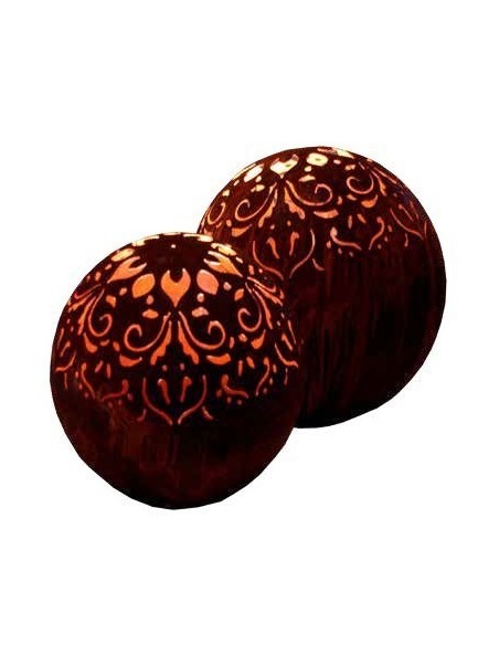 Edelrost Deko Kugel "Mandala", Durchmesser 50cm Deko mit Blechkugeln im Garten