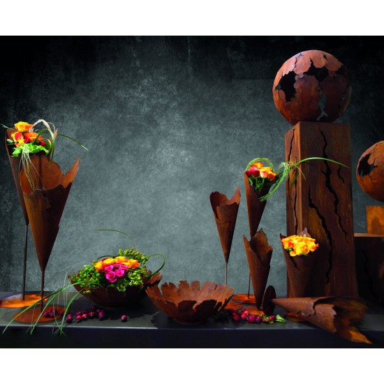 Edelrost Klassiker die besten und schönsten Artikel aus Rost zeitlos und schön Rissäulen und Schalen Pflanztüten