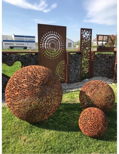 Kugel Queue, Ø 100 cm, edelrost