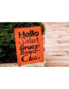 Gedichttafel "Hello"