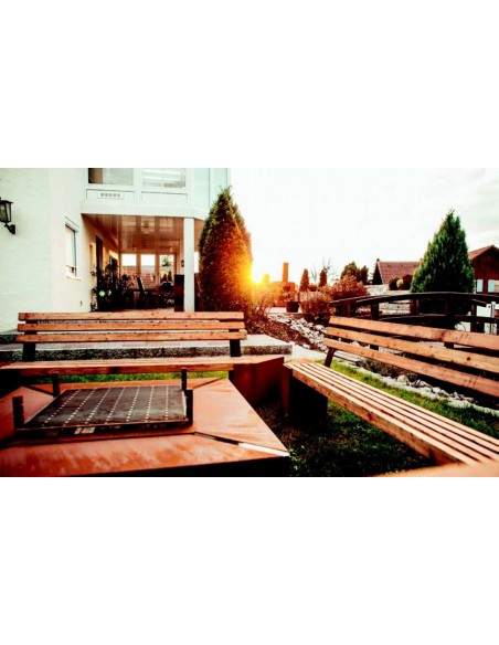 Friendship Bank für Feuerstelle, Höhe 77cm Länge 250 cm