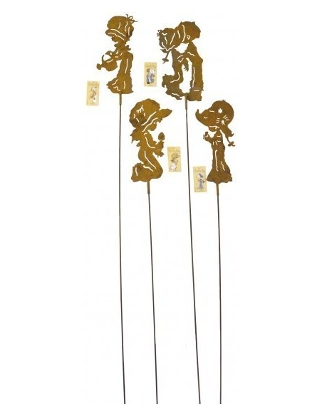 Edelrost Stecker Set "Sarah Kay" 20 cm hoch  4er Set Mädchen 