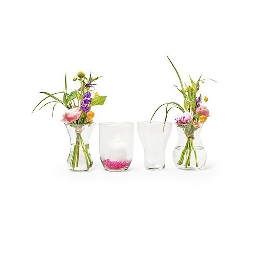 Eco Vase mix 4-telig Höhe 18 cm 