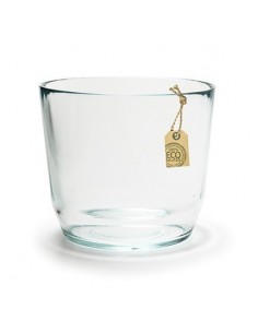 Eco Glastopf Vince Höhe 16,5 cm Deko Glas Blumenvase aus nachhaltigem Glas Recyclingdeko