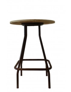 Edelrost Stehtisch inkl. edler Holzplatte aus Fichte | Höhe 105 cm | 