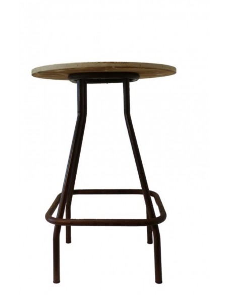 Edelrost Stehtisch inkl. edler Holzplatte aus Fichte | Höhe 105 cm | 