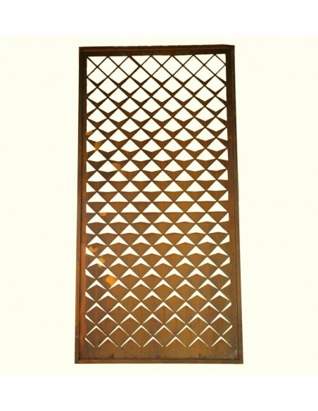 Sichtschutzwände Rost 'Geometrisch' Paravent und Raumteiler aus Metall rostig