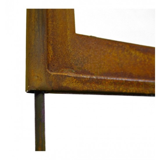 Sichtschutzwände Rost 'Geometrisch' Paravent und Raumteiler aus Metall rostig