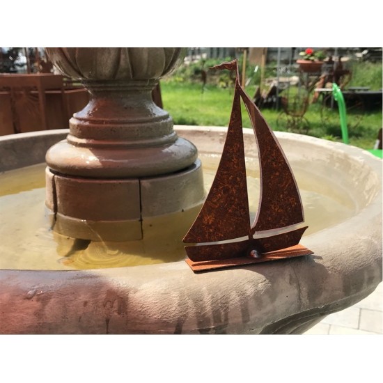 Rostdeko Schiff Als Geschenkidee für Segler | Mitbringsel für Freunde | Tischdeko Schiff aus Metall